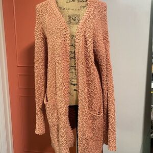 Listicle Textured Pink Cardigan